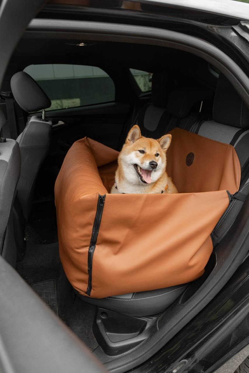 Автокрісло з високими бортами, автогамак для собак, Brownie 80х55